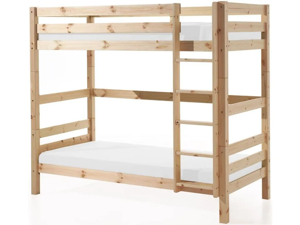 Litera extraíble 90x200 cm con cajón Lluesmamuebles macizo claro Lluesmamuebles Al 180 cm