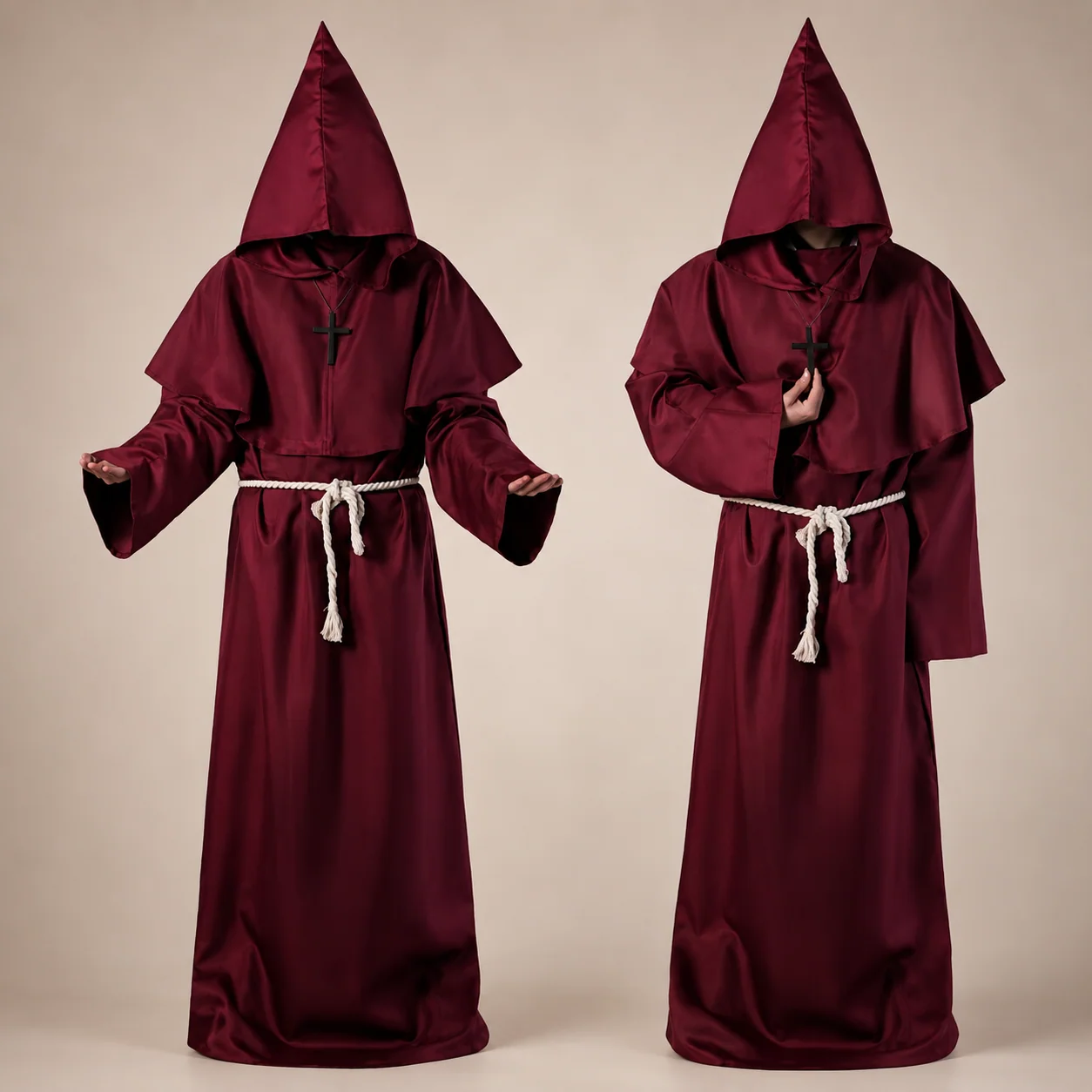 Halloween Costumes Womens Nun Robe Dress Up Outfit - Image 7 Halloween Costumes Womens Nun Robe Dress Up Outfit - Image 7
