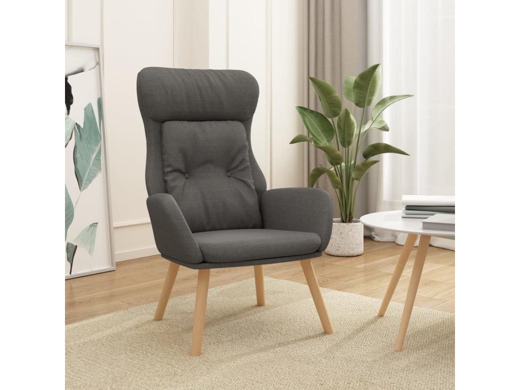 Sillón de Luzssnh de tela gris oscuro