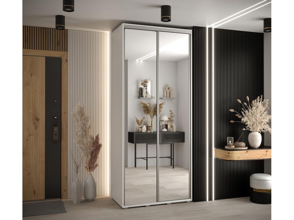 ARMARIO Cozetiq 2 DE PUERTAS CORREDERAS 235 - 2/120/45 2 puertas Blanco/Blanco/Plata