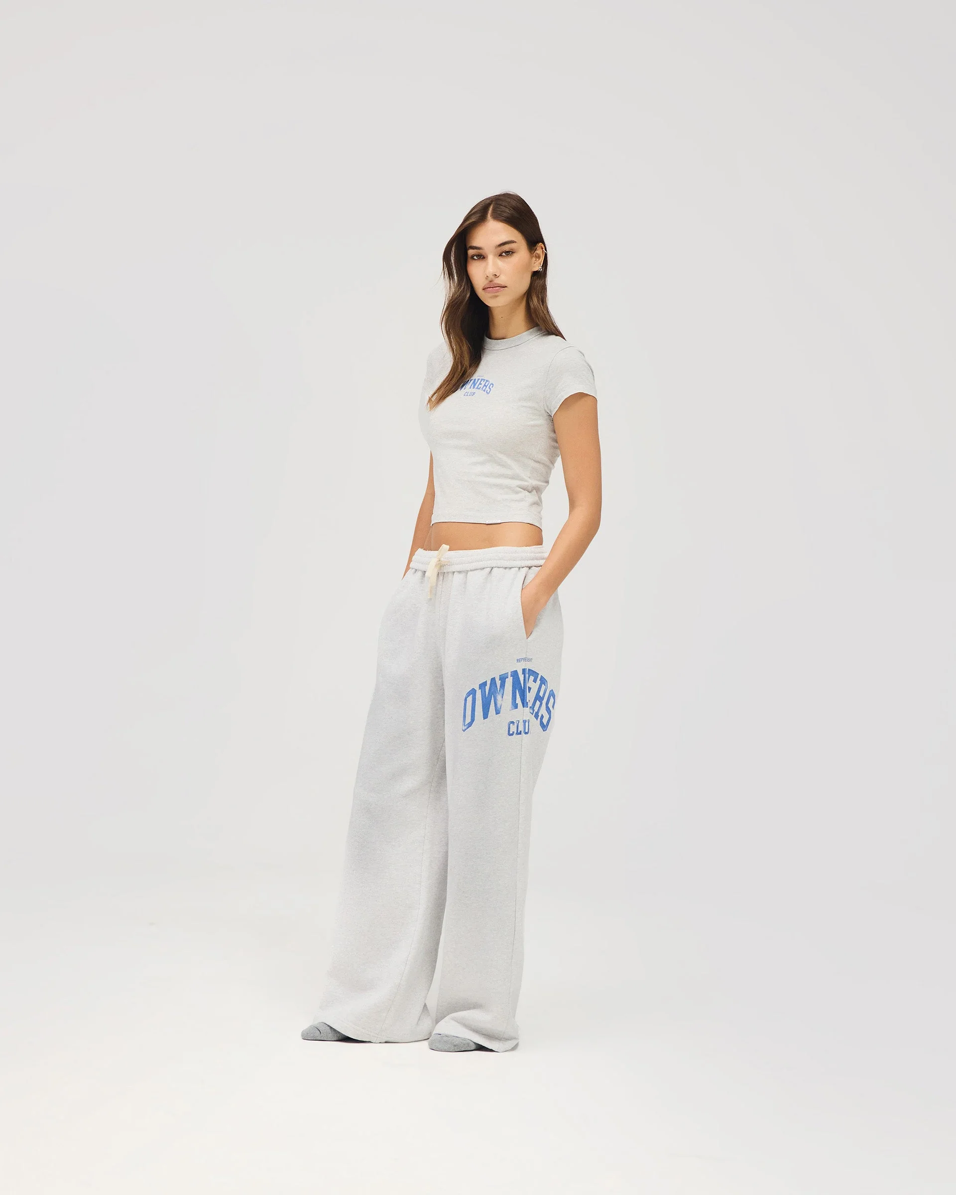 Represent Owners Club Baby Tee - Sprayed Ice Grey Marl