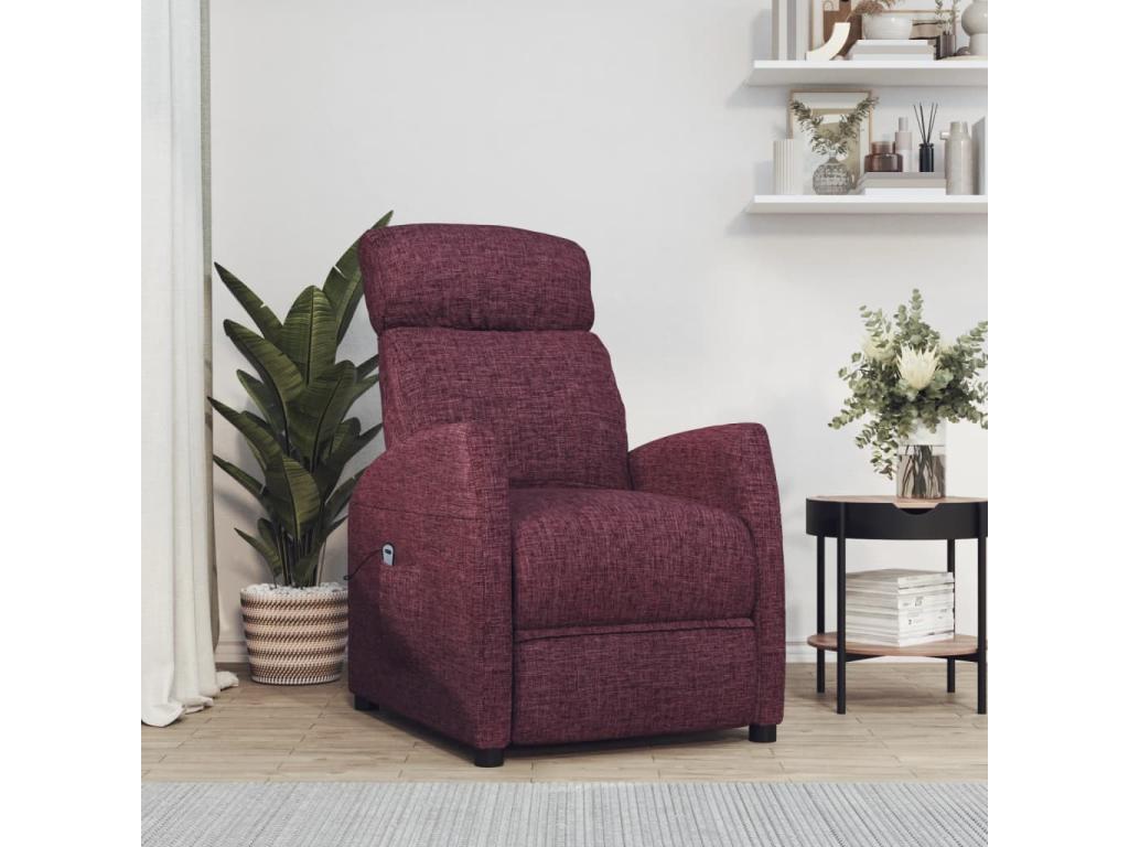 Sillón elevable tela morado