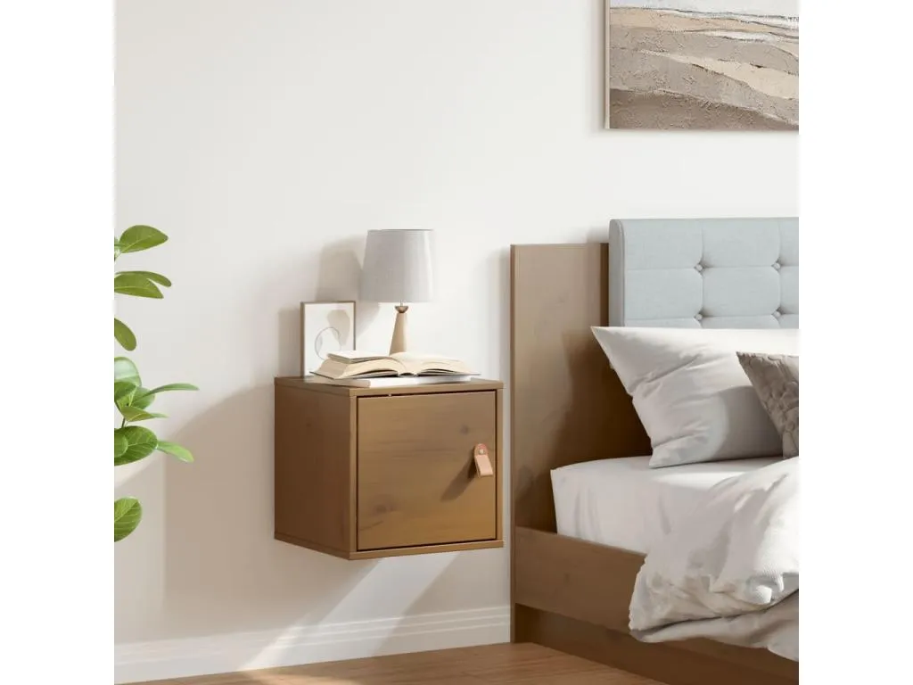 Armario de pared Decopractico maciza de Decopractico marrón miel 31.5x30x30cm GIWC62885