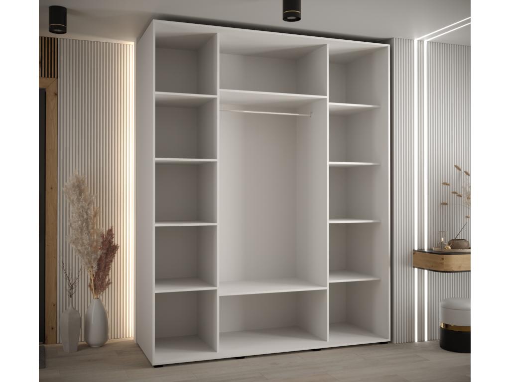 ARMARIO Mueblestop 6 DE PUERTAS CORREDERAS 235.2/190/60 3 puertas (Blanco/Blanco/Oro) 66728KUYZ