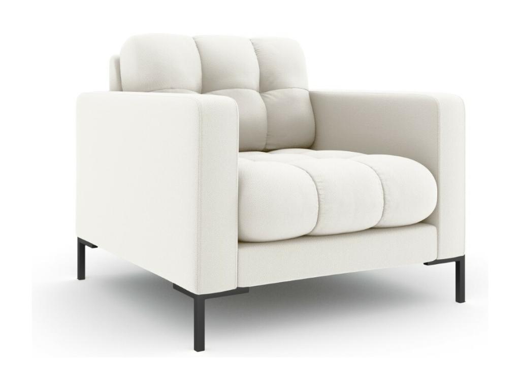 Laocacasas - Sillón "Bali" de tejido estructural beige claro - 87x92x75cm