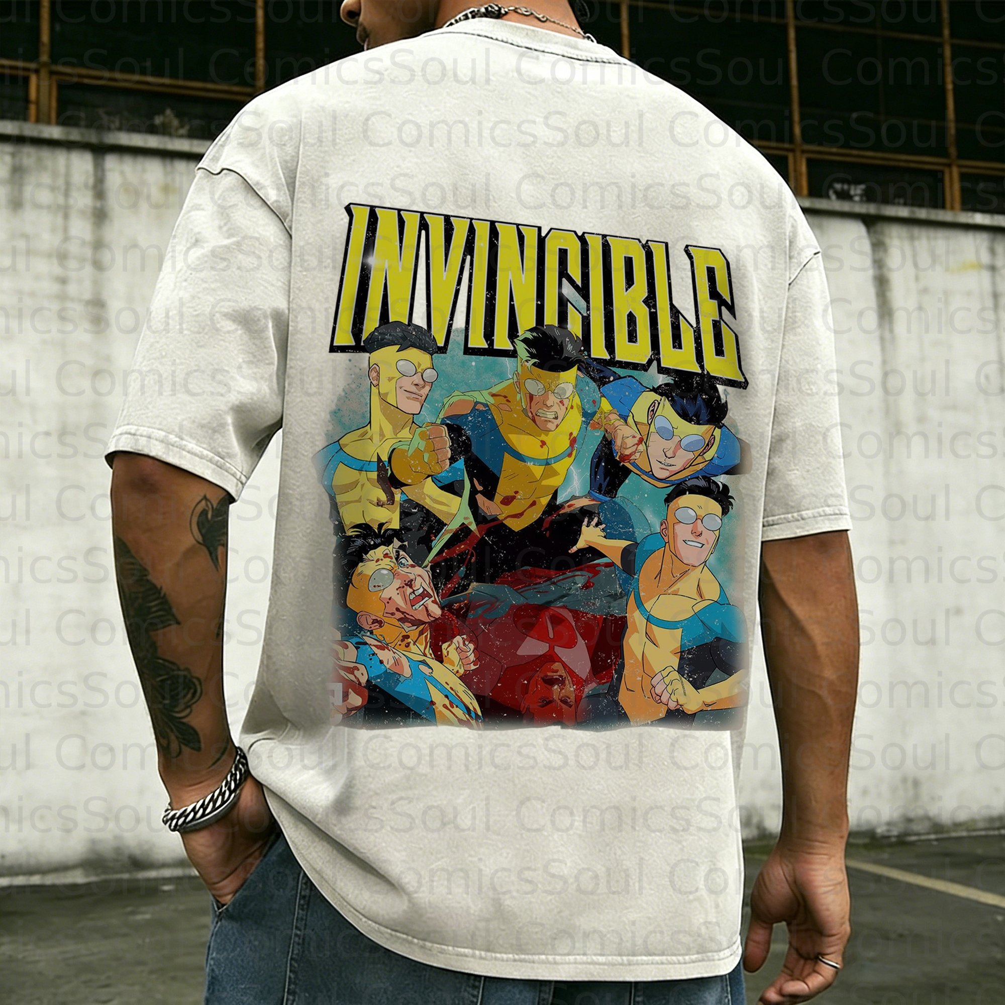 Unisex Anime Inspired Vintage Washed T-Shirt