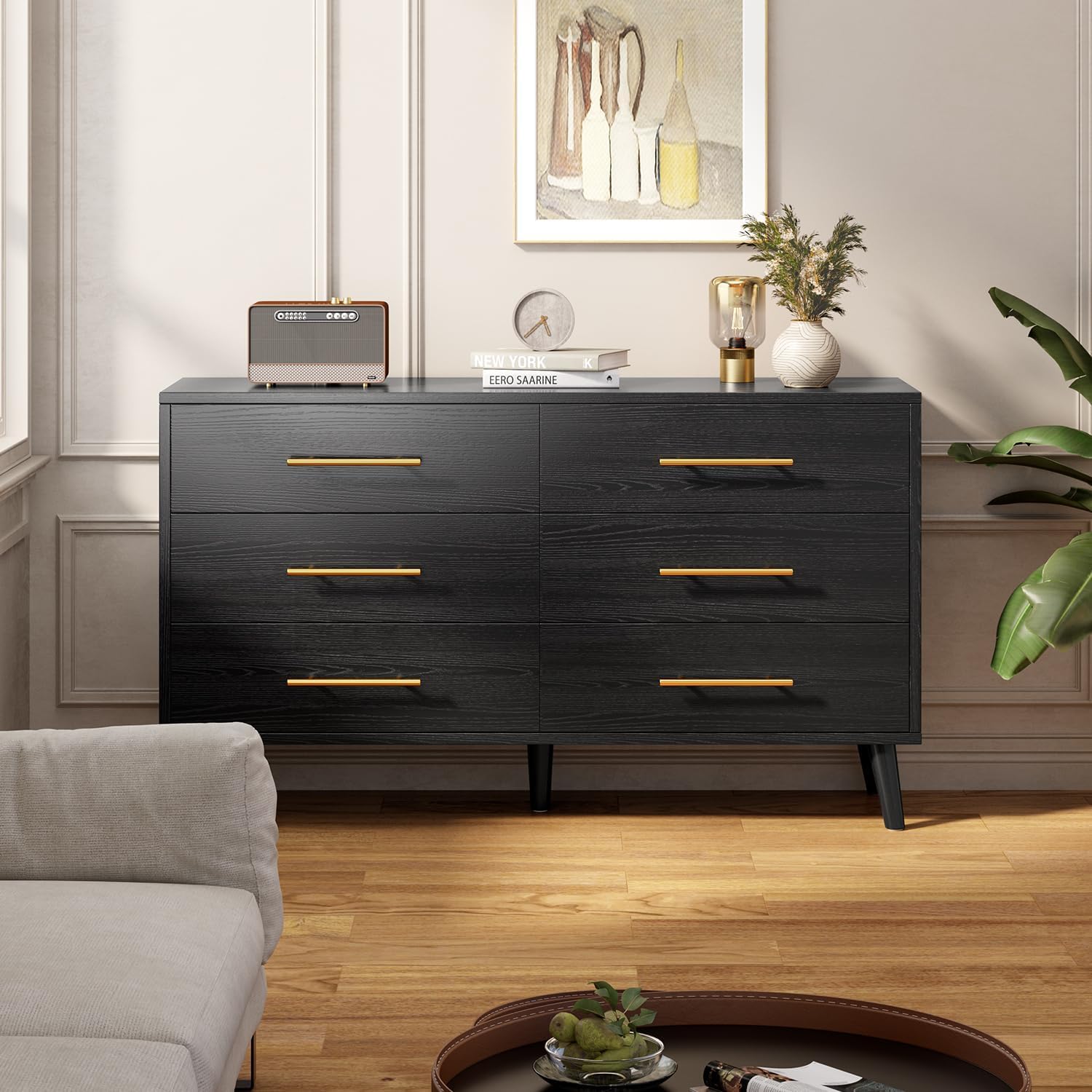 Lofka King Bedroom Furniture Set - Includes One King Bed Frame, Two Nightstands and 2 Dressers for Modern Home Decor - Image 7