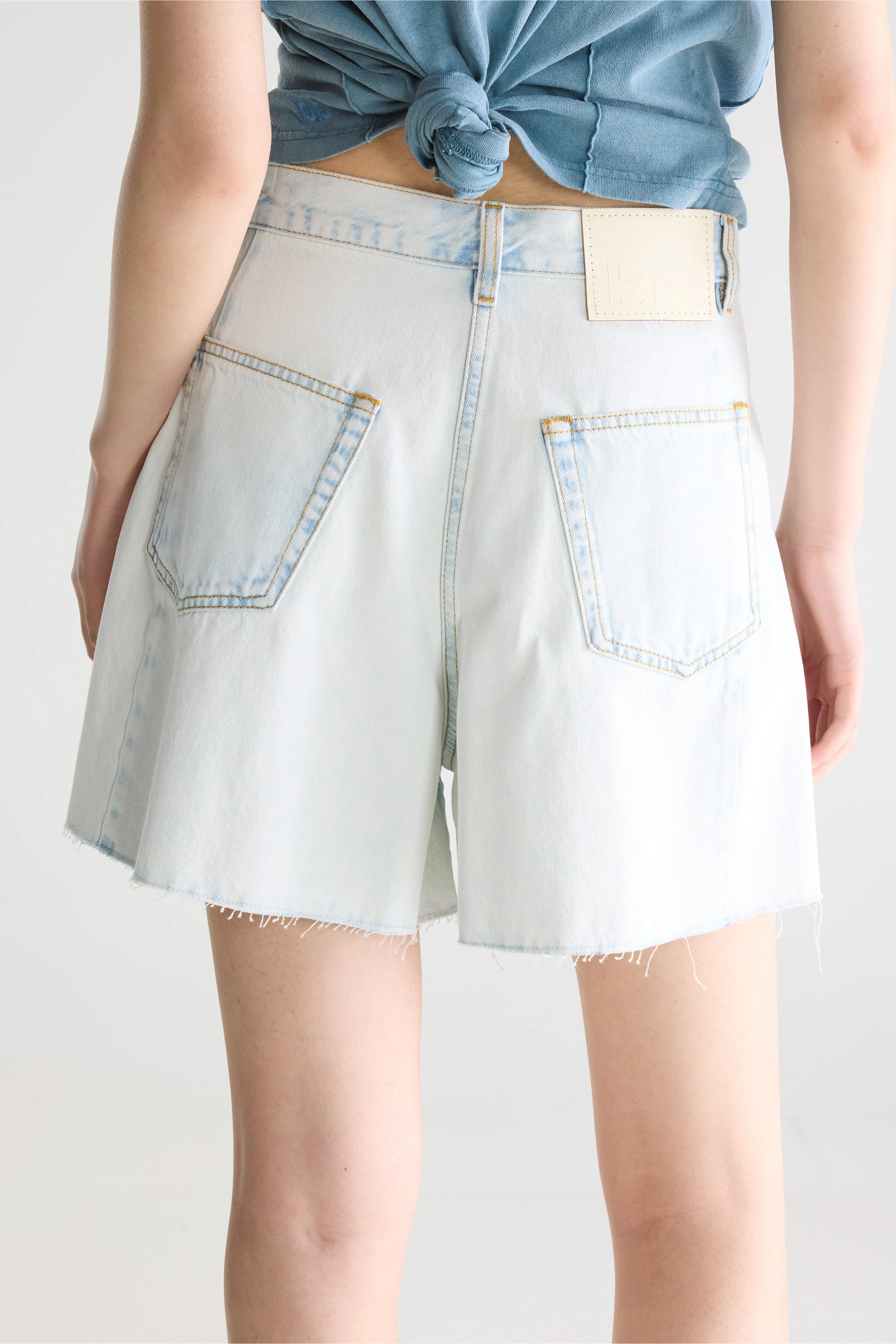 Bellerose Presley wide denim shorts (261 / W / ICE BLEACH)
