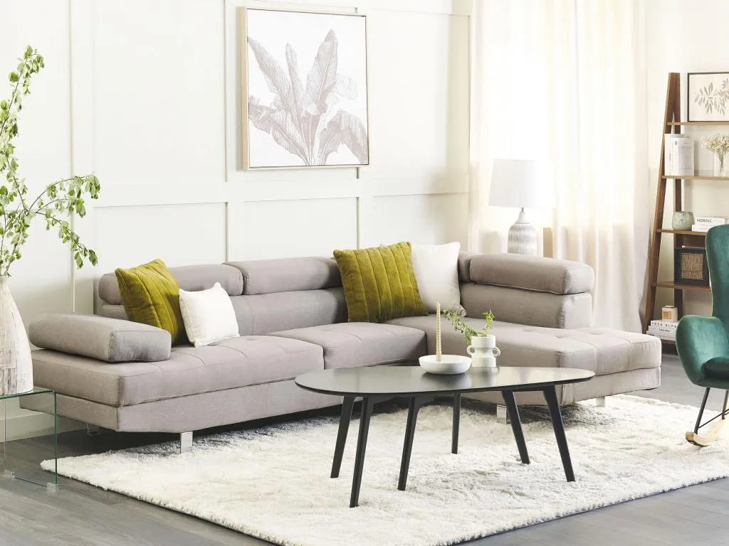 Sofá esquinero Luxmbls Tela Gris claro Izquierda TCWN12304