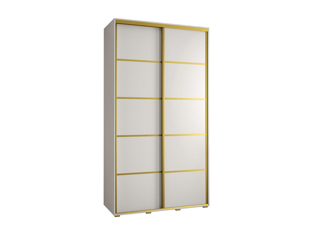 ARMARIO DAVOS 4 DE PUERTAS CORREDERAS 235,2/140/60 2 puertas (Blanco/Blanco/Oro)