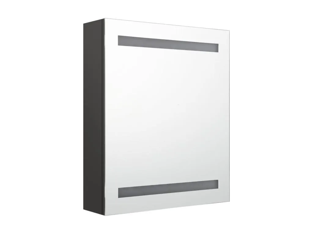 Armario de baño con espejo gris antracita 50x14x60 cm ZGVP16446