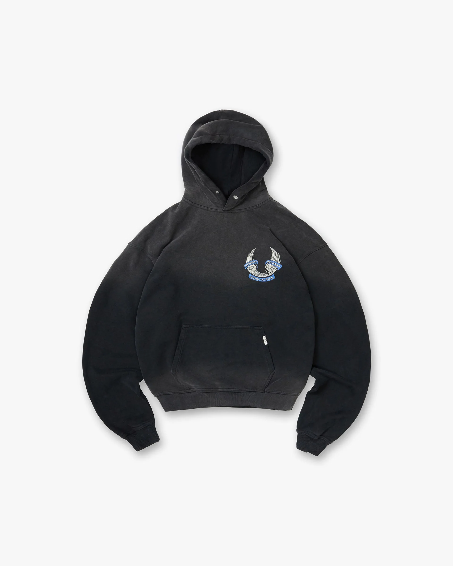 Represent X Belstaff Born To Bike Hoodie - Aged Black