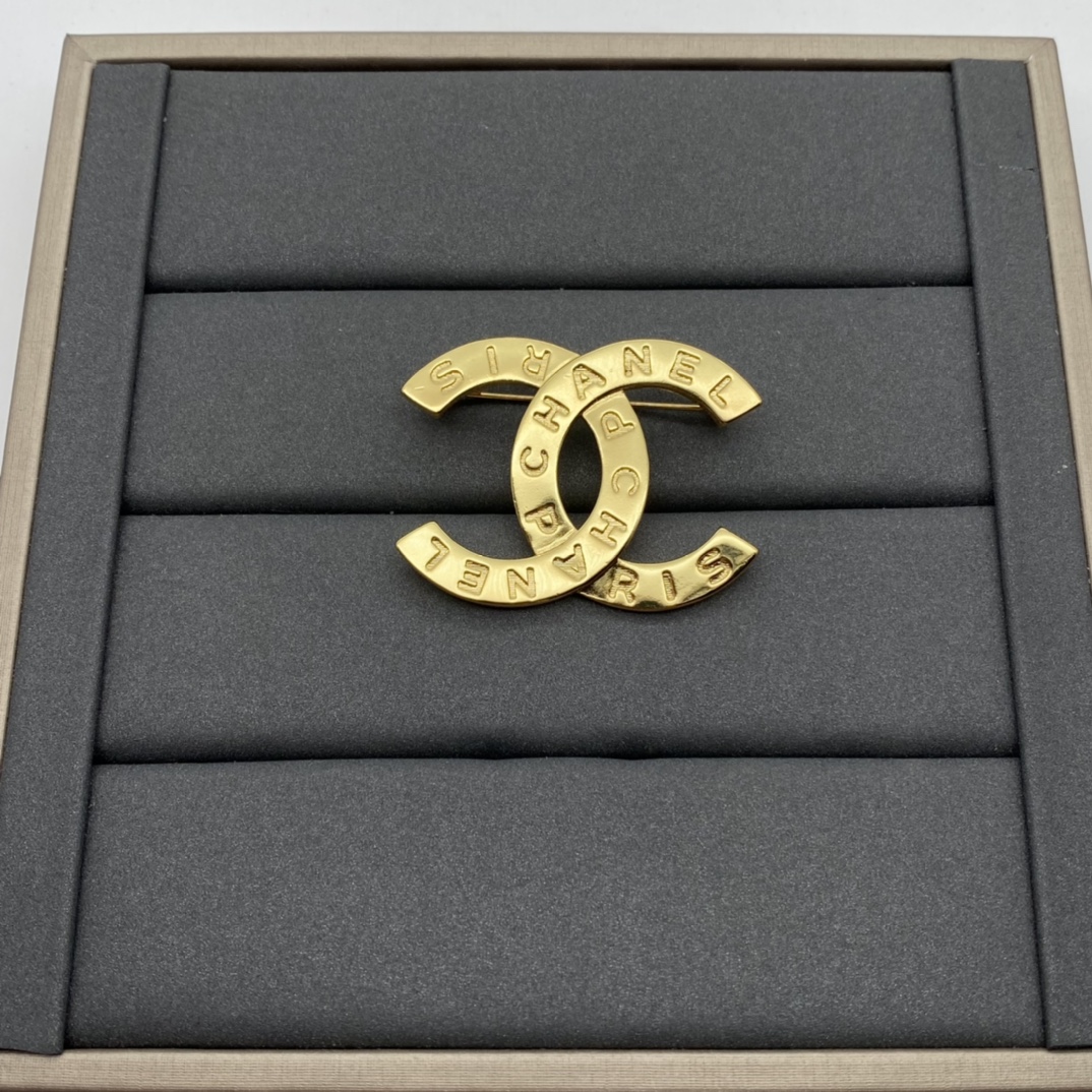 Chanel Debossed Monogram Brooch Earrings - Original Replica Club