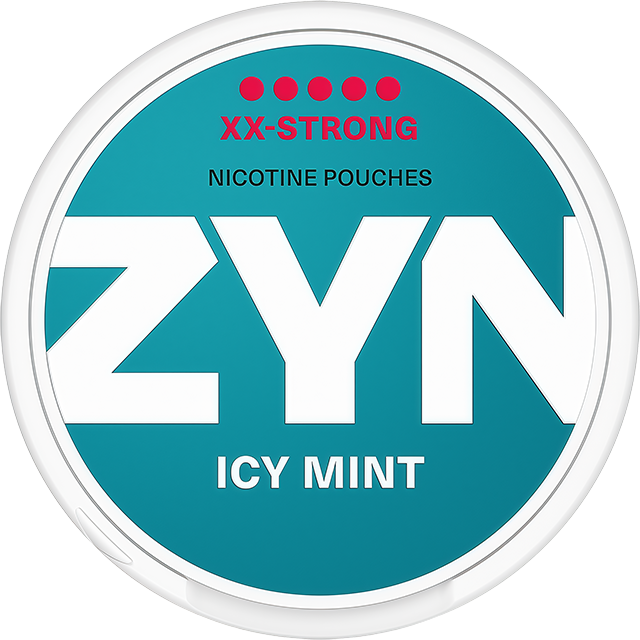ZYN Icy Mint 12.5mg nicotine pouches — Slim Moist can with 21 extra strong peppermint-ice pouches