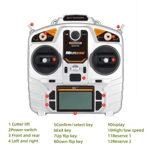 Remote Control Lawn Mower Small Crawler Oil-Electric Hybrid Four-Wheel Drive Lawn Mowing and Weed Whacker(550)