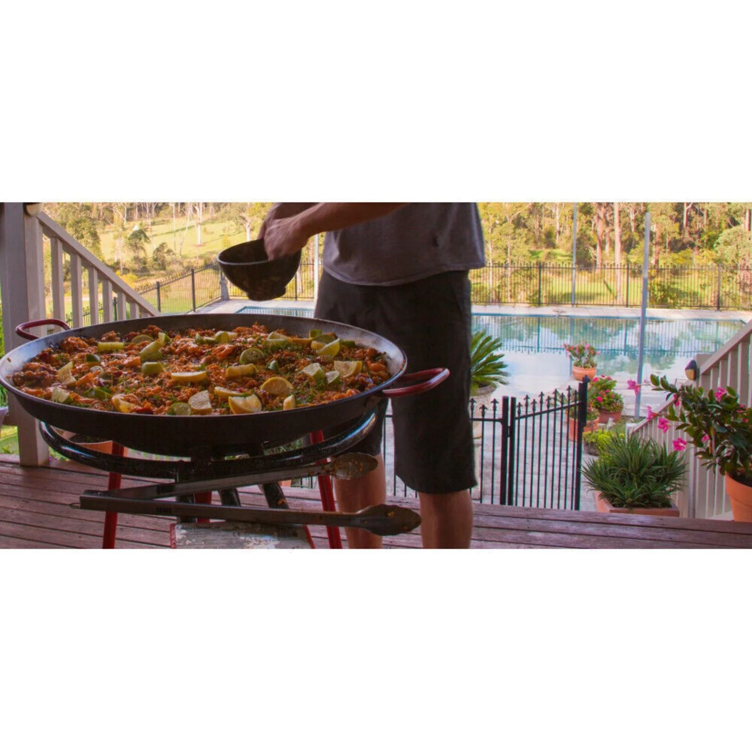 Garcima Tabarca Paella Pan Set with Burner, Outdoor Pan and Reinforced Legs - Image 5