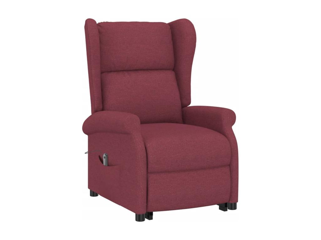 Sillón elevable tela rojo tinto