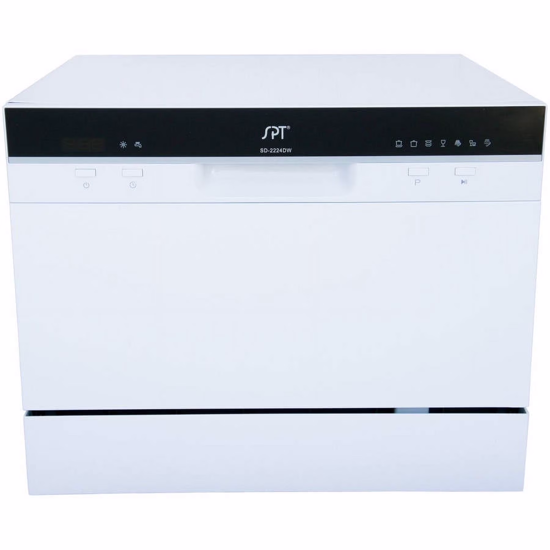 6 Place Settings Silver Countertop Dishwasher with Delay Start and LED display