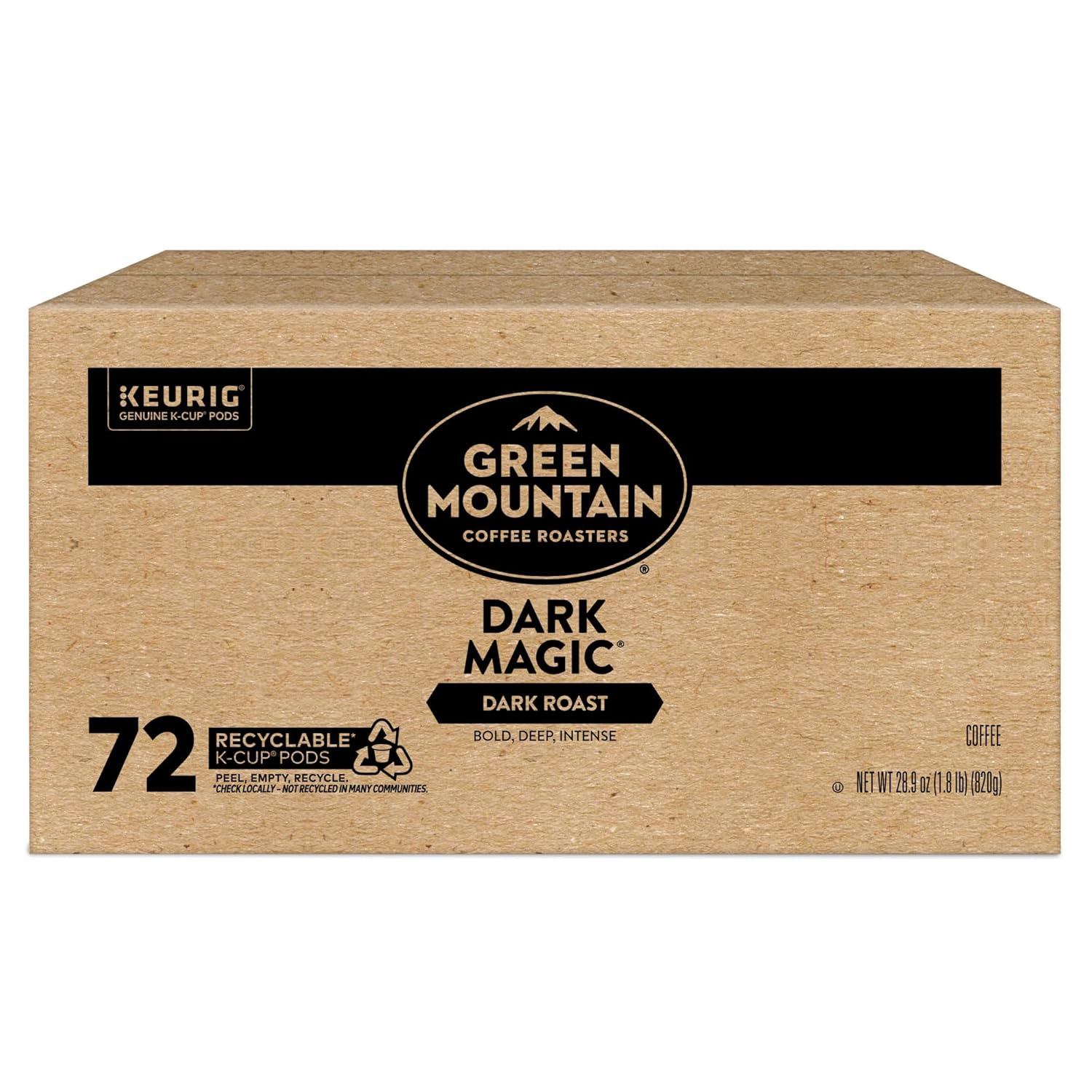 Green Mountain Coffee Roasters Dark Magic Keurig Single-Serve K-Cup Pods. Dark Roast Coffee. 72 Count