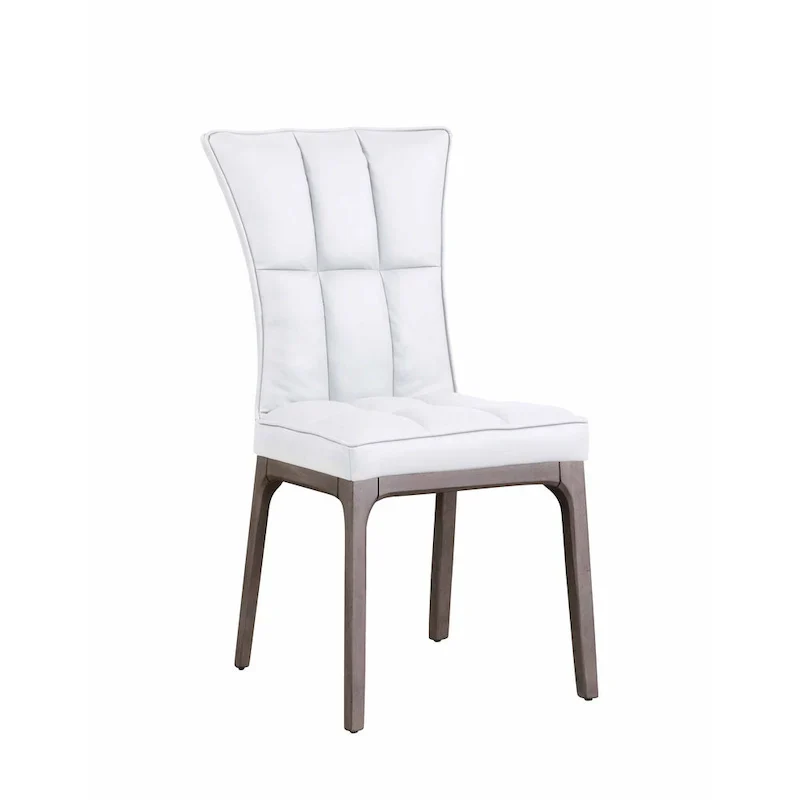 Set of 2 Contemporary Tufted Side Chairs with Sturdy Solid Wood Frame