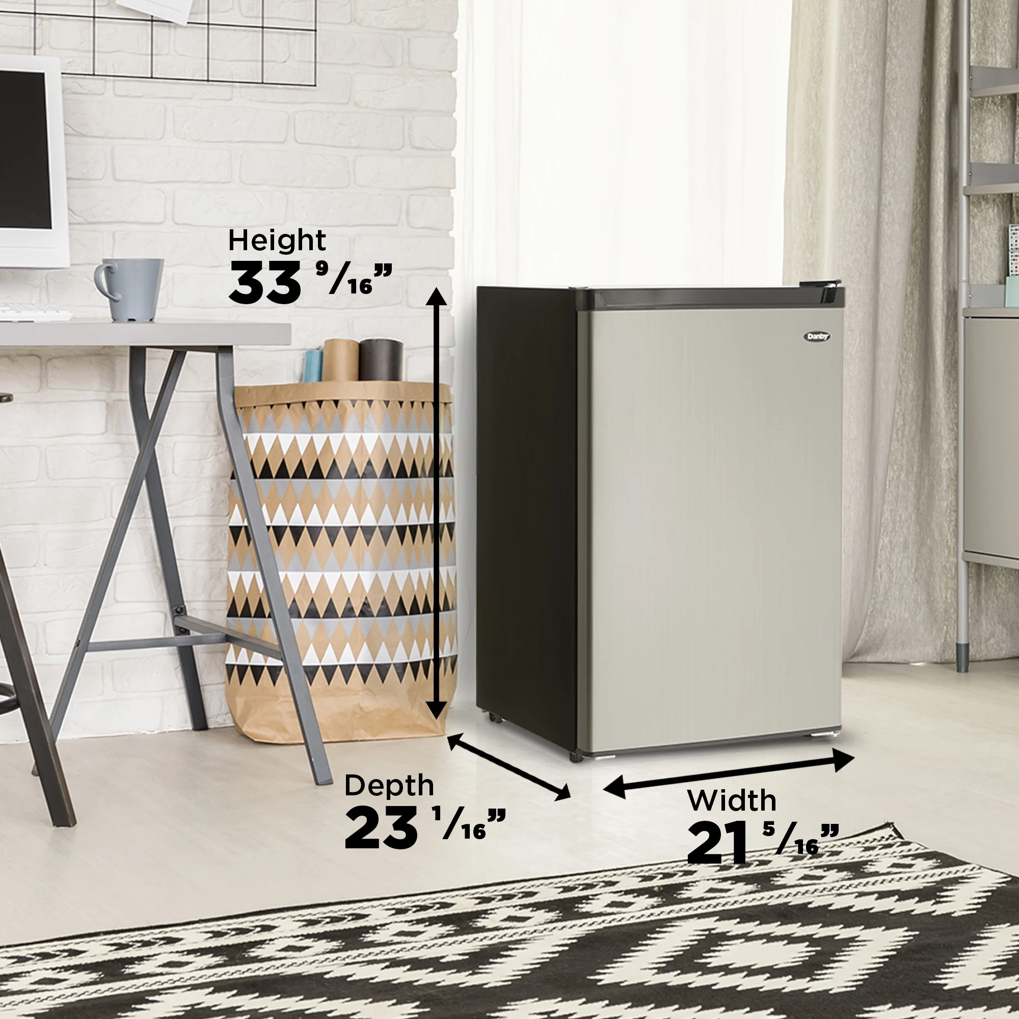 Danby 4.5 cu. ft. Compact Fridge with True Freezer in Stainless Steel (DCR045B1BSLDB) - Image 11