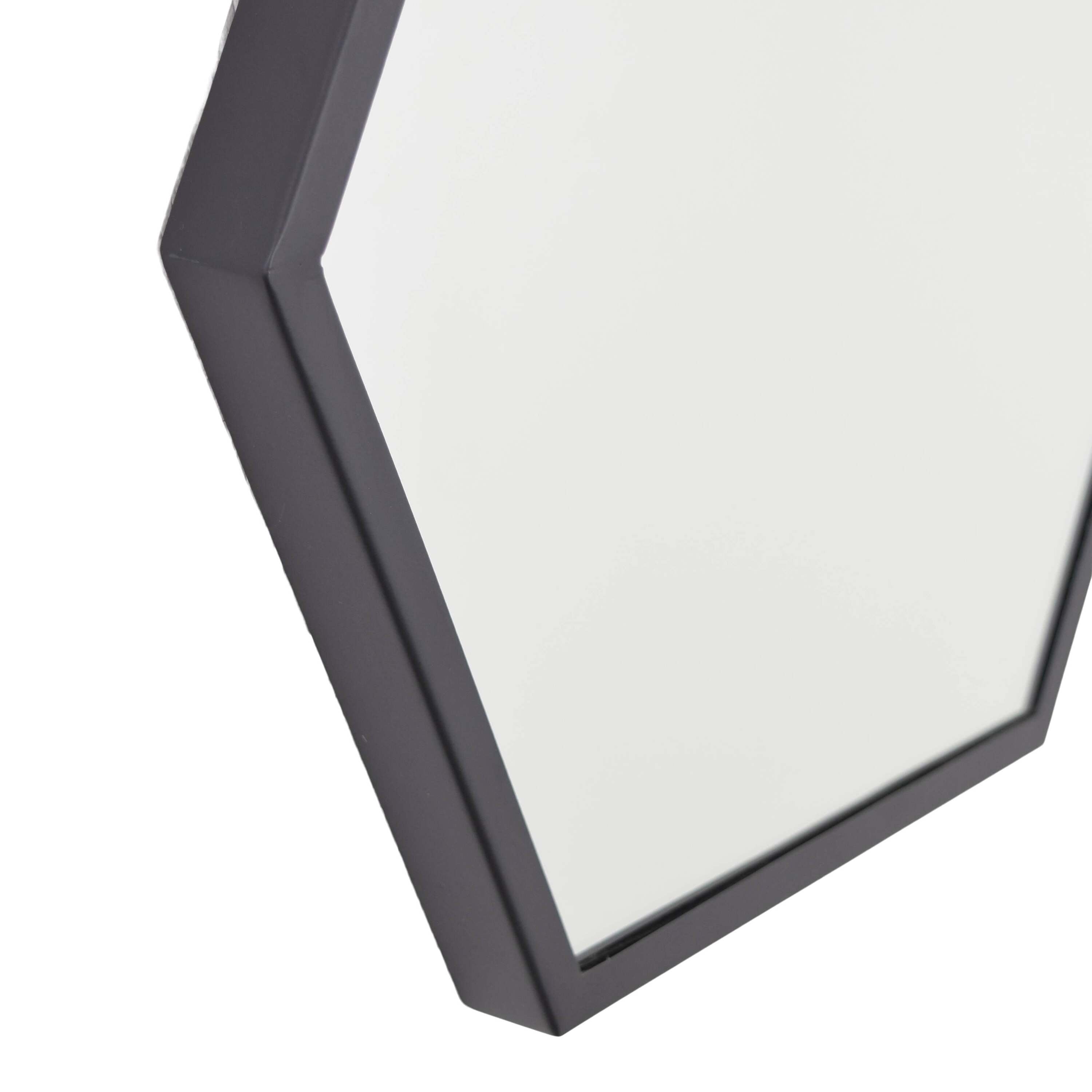 LOFT42 Wandspiegel Zeshoek Small - Zwart - 36x32