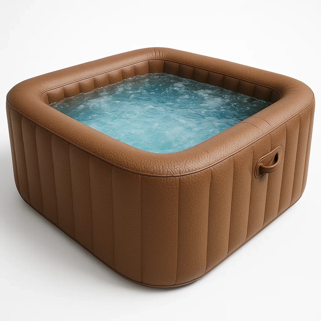 Spas hinchables 178x178x70 cm, 4 plazas, color marrón, forma cuadrada YvZaoSj344UV