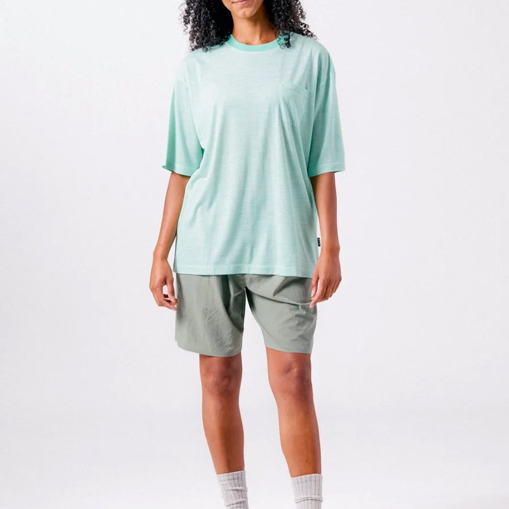 Snow Peak - T-Shirt Summer Wool Stripe - Vert Clair