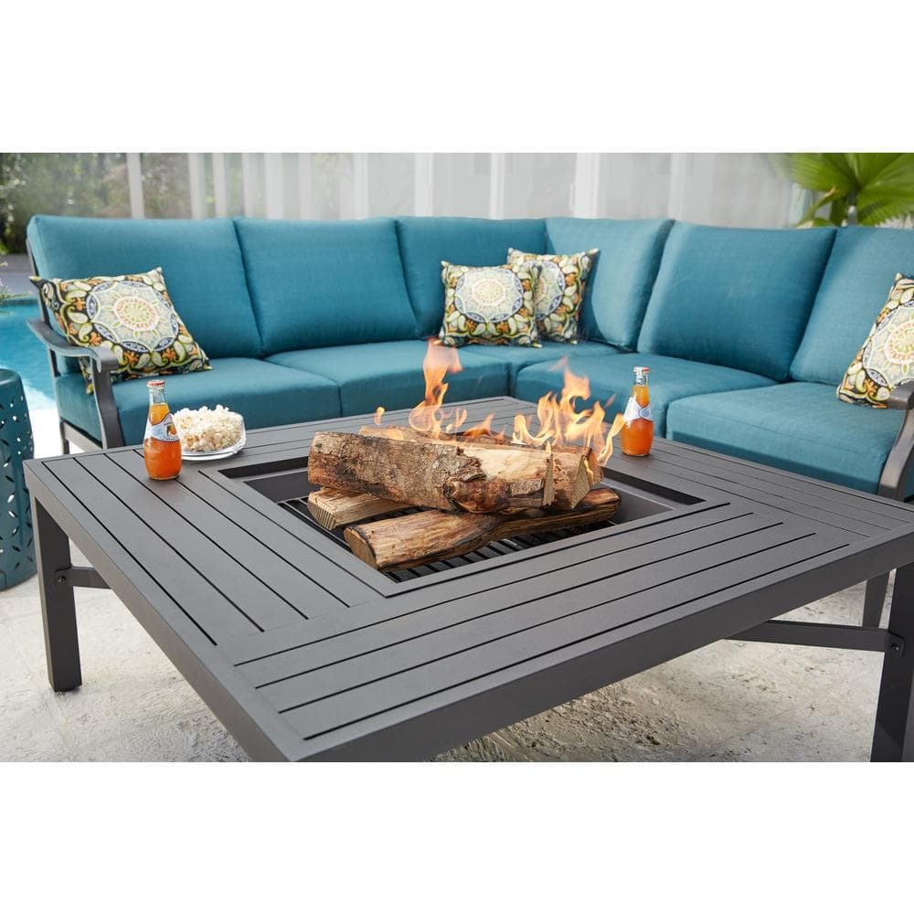 WAYFAIR Hampton Bay - 43.50 In. Aluminum Fire Pit Table In Black