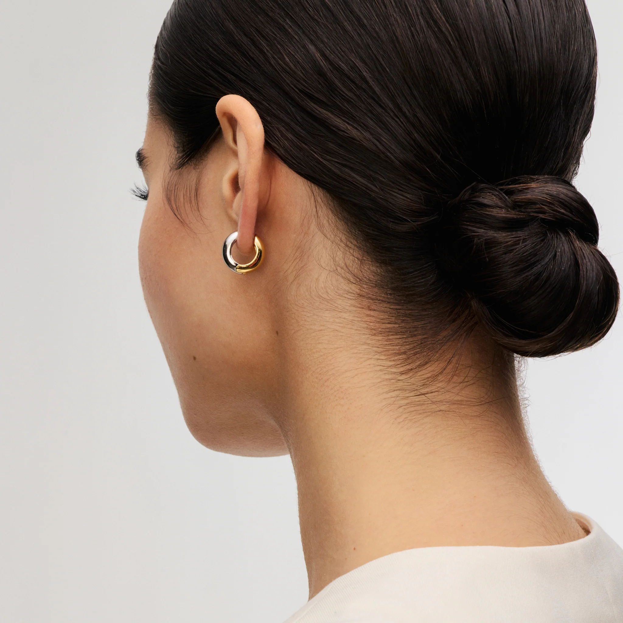 Small Bold Reversible Hoop Earrings