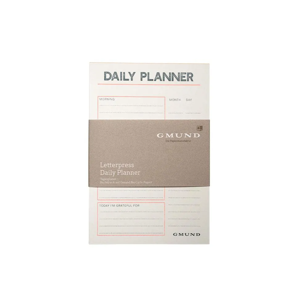 Gmund Letterpress Daily Planner Orange/Blue