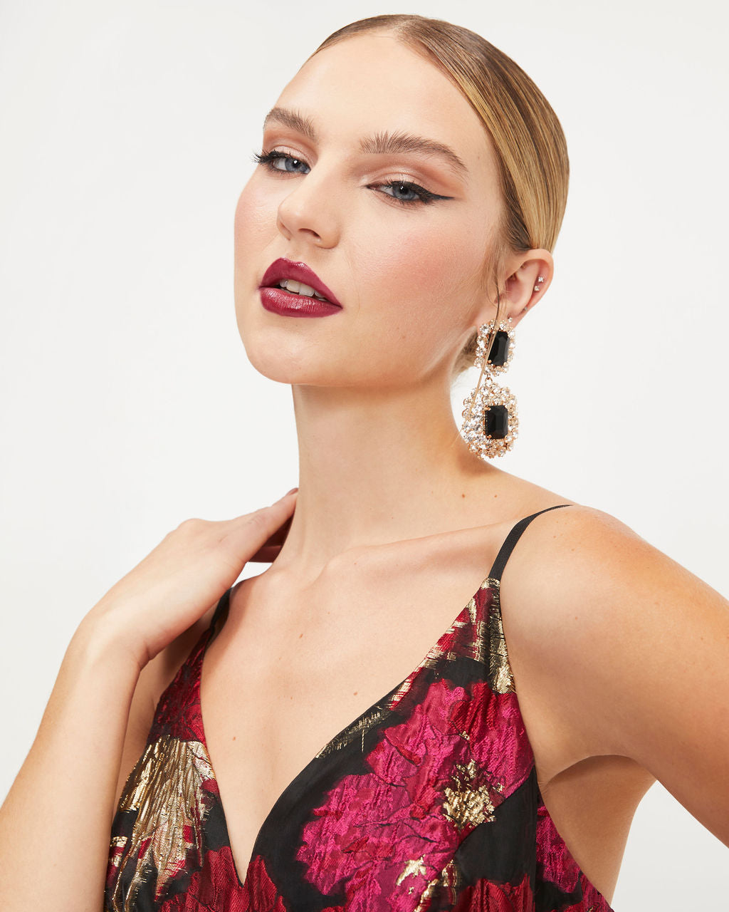 Fairest Of Them All Floral Metallic Organza Mini Dress - Se7enfashion
