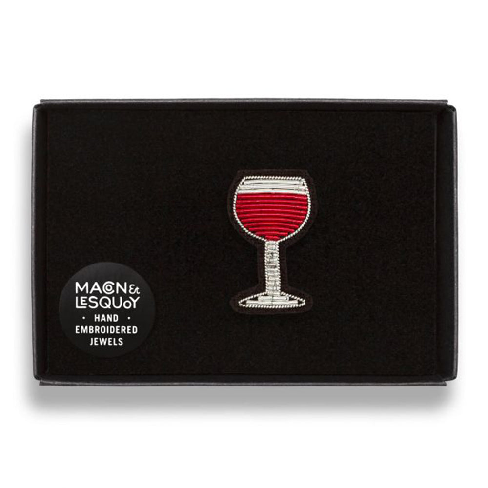 Macon & Lesquoy - Broche -  Verre de vin rouge