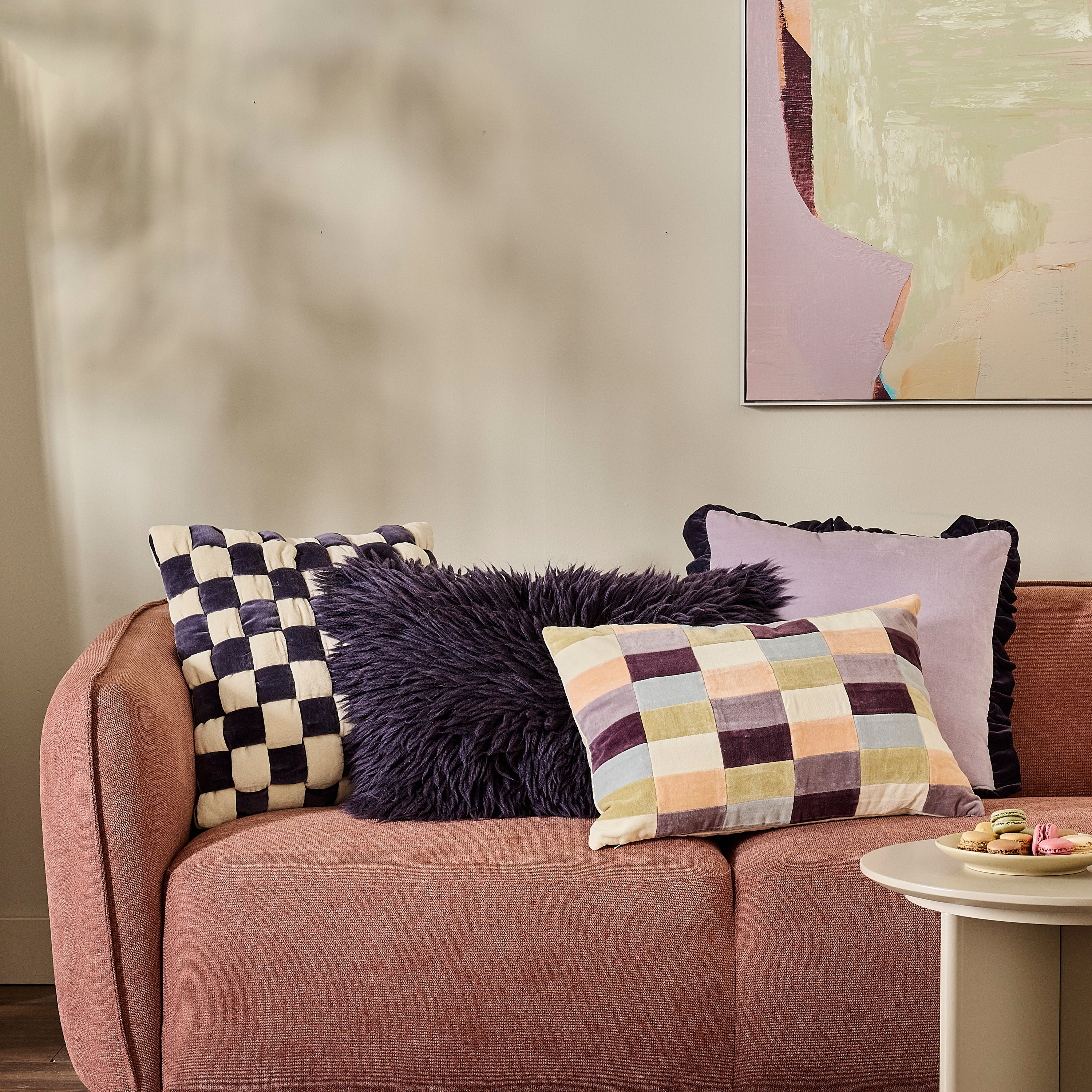 Blokker Pluff Sierkussen 40 x 60 cm - Sweet Grape