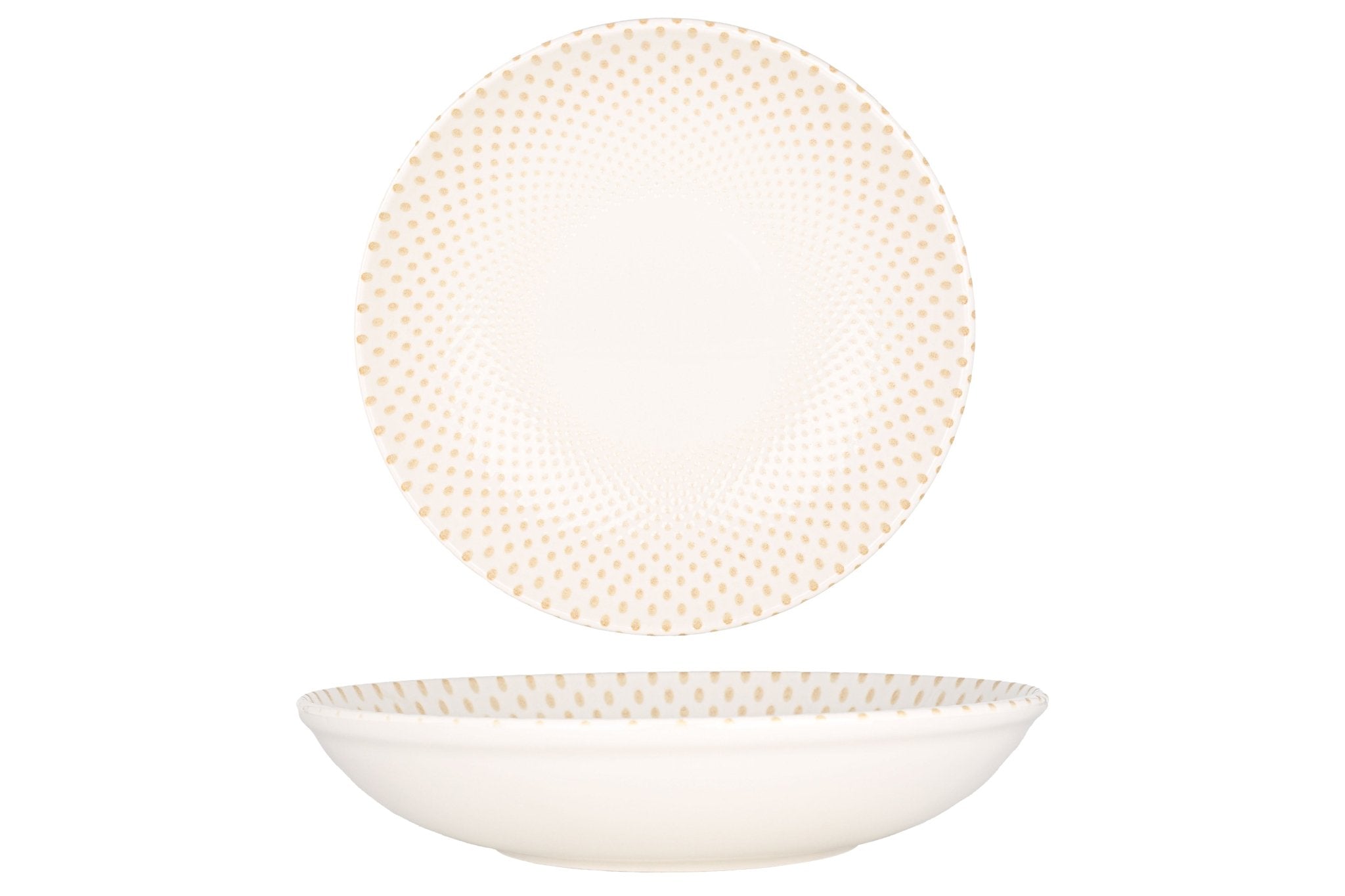 Rinart Diep bord - Punto - Porselein - 23 cm (900cc) - set van 6