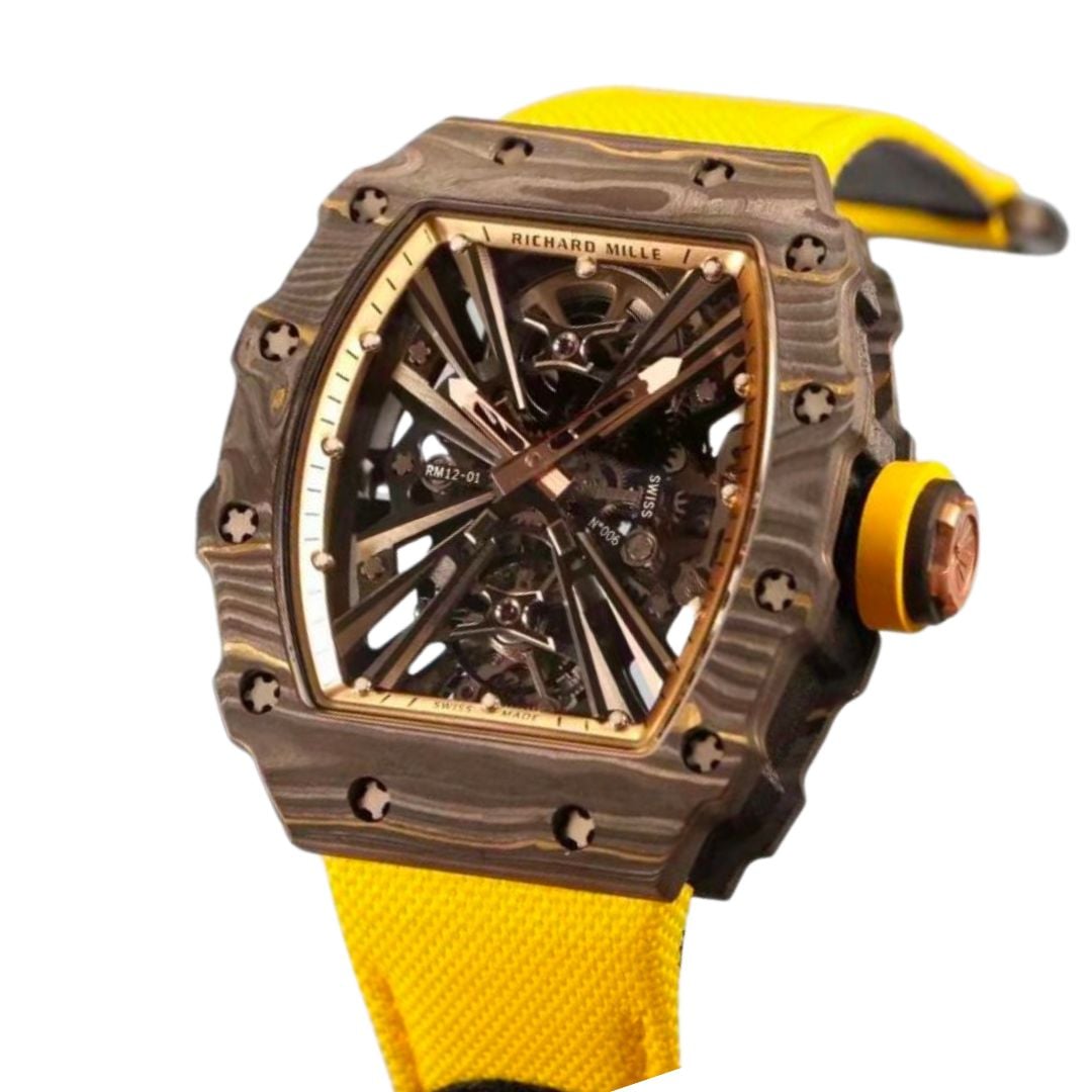 Richard Mille Swiss Clone RM 12 01 Real Tourbillon Real Carbon