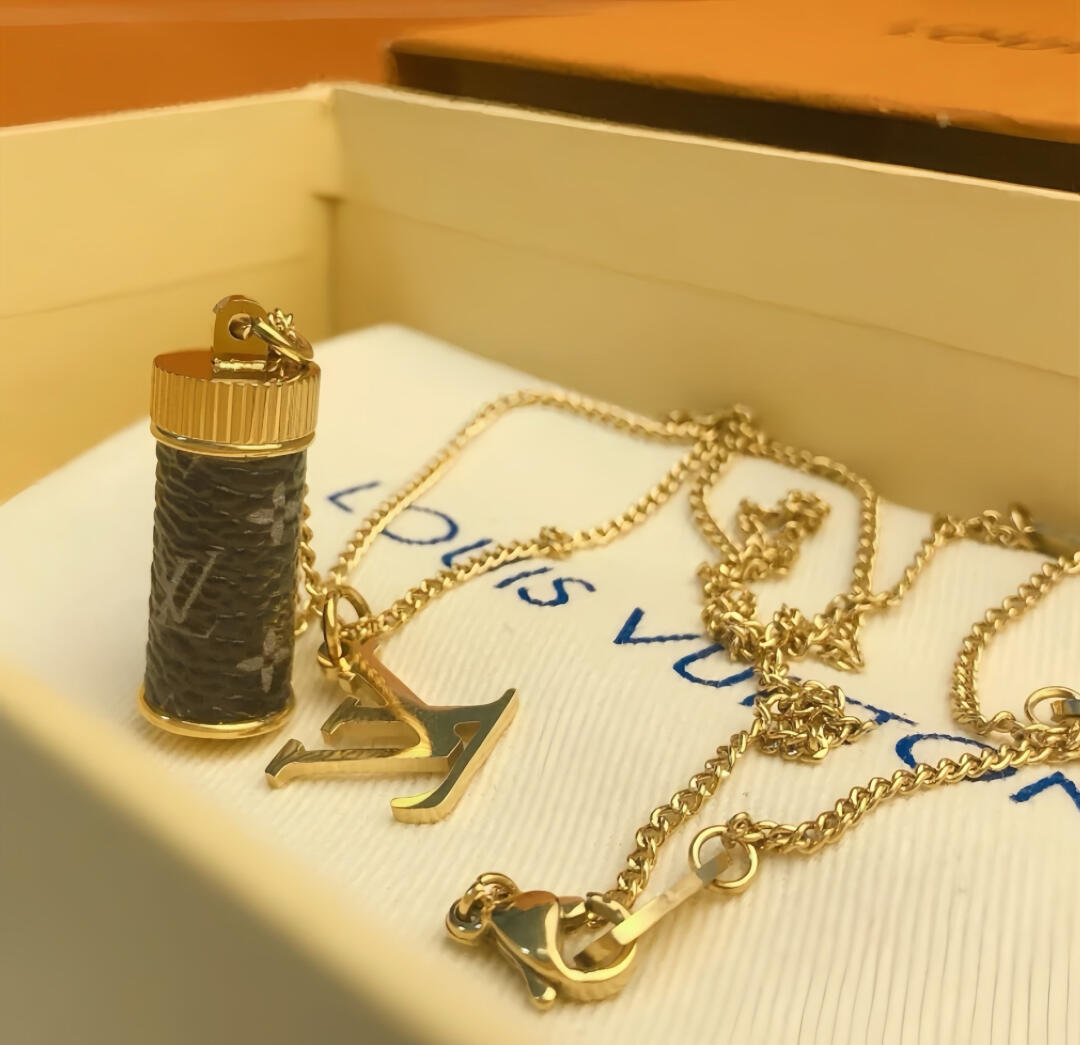 Louis Vuitton Perfume Bottle Necklace - Original Replica Club