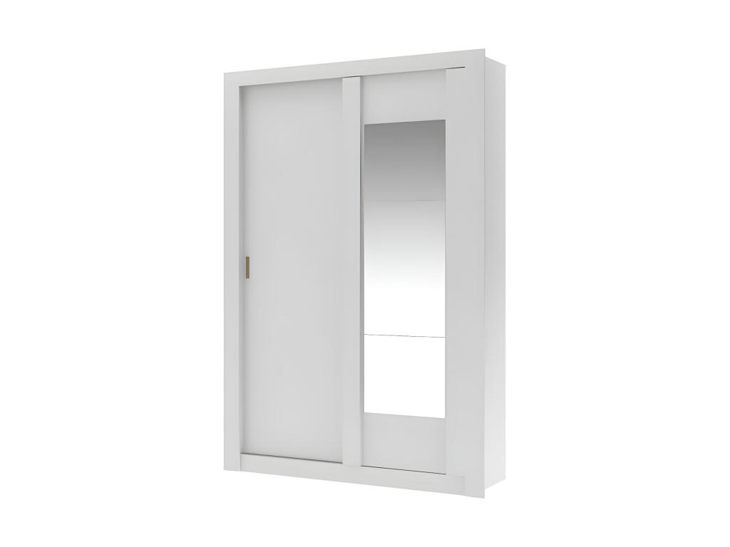 Armario con puertas correderas y espejo - 152 cm