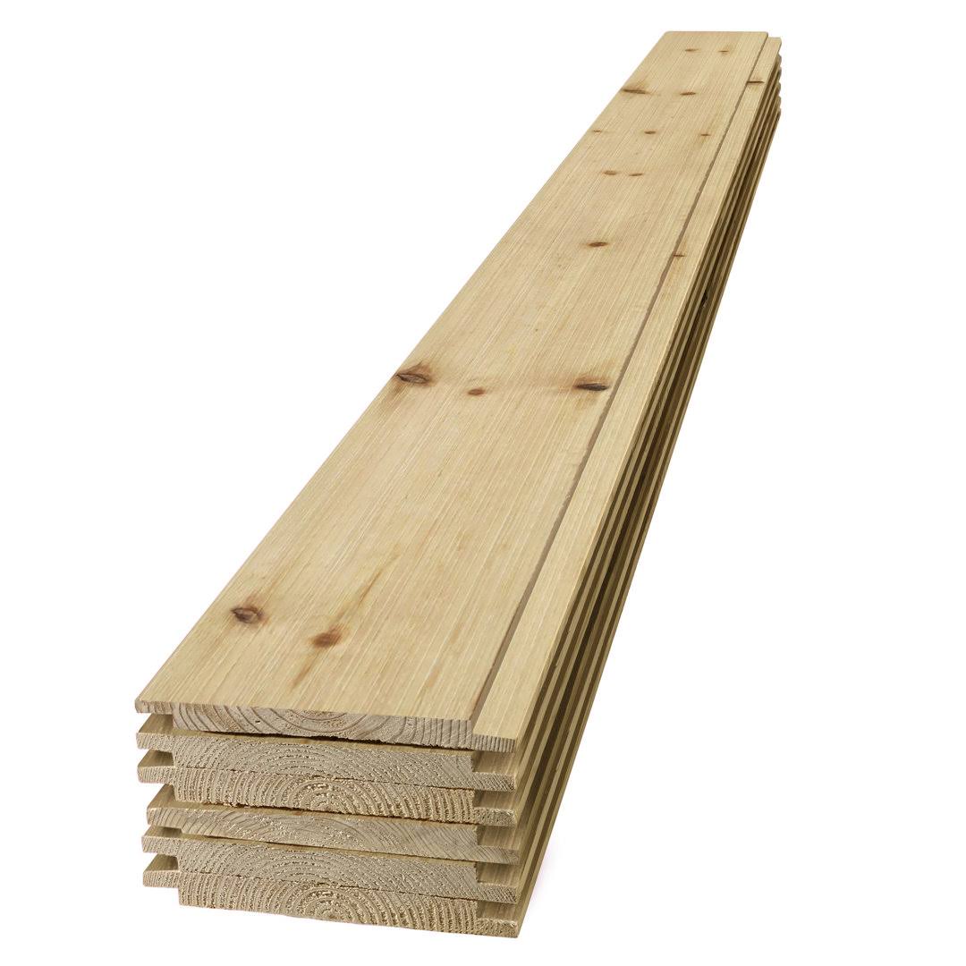 UFP-Edge 1 in. x 8 in. x 8 ft. Barn Wood Natural Pine Shiplap Board (6-pack)(Natural Unfinished/1 in. X 8 in. X 8 ft)