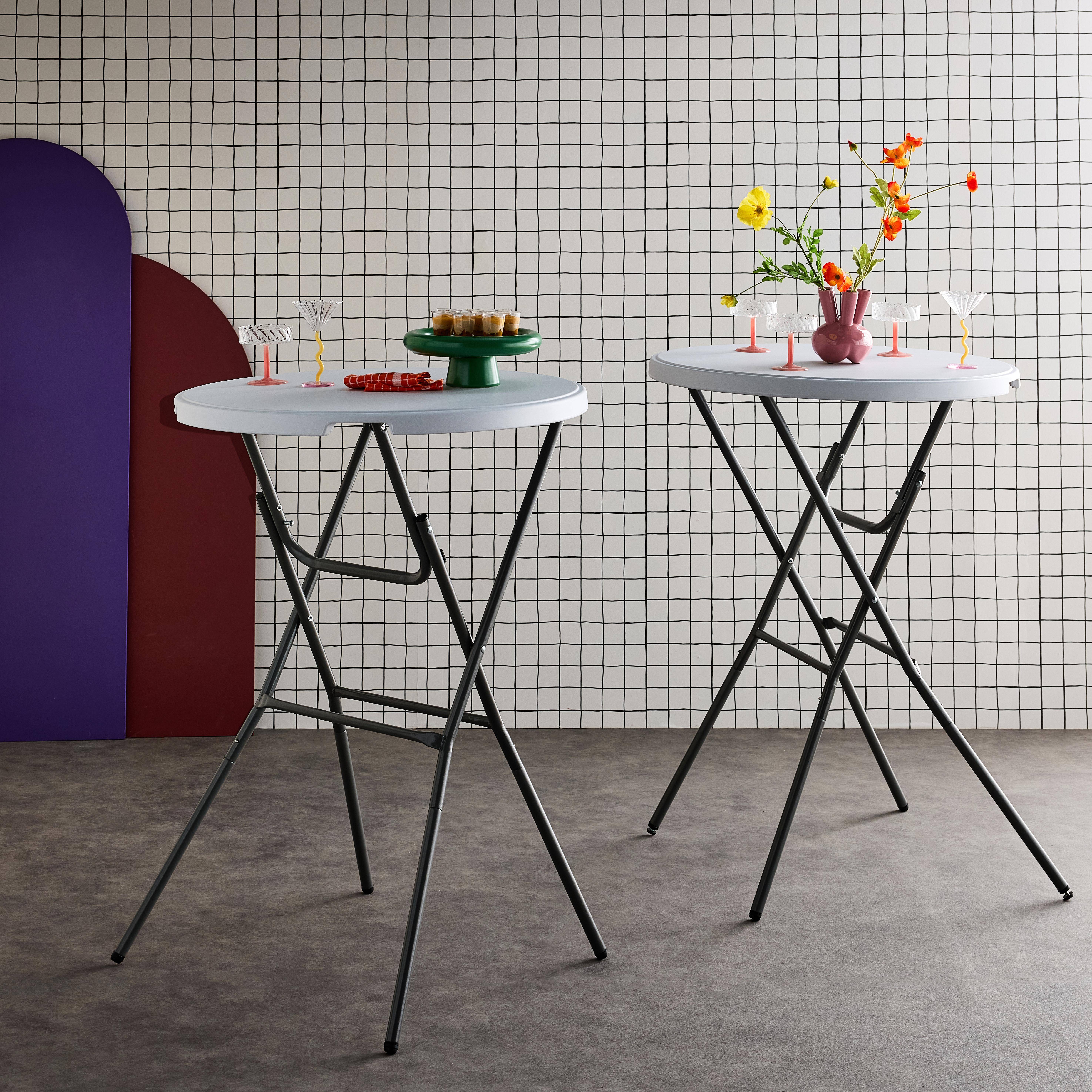 Gala x2 - Mesa alta plegable, set de 2