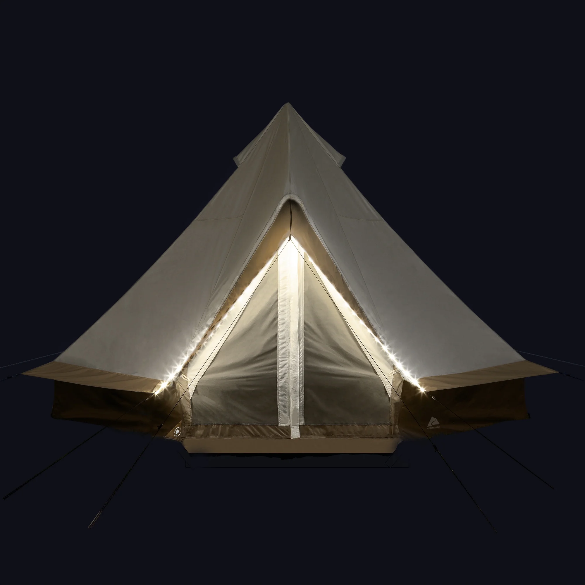 Ozark Trail 15' x 15' 8-Person Bell Tent with String Lights, 22.57 lbs - Image 5