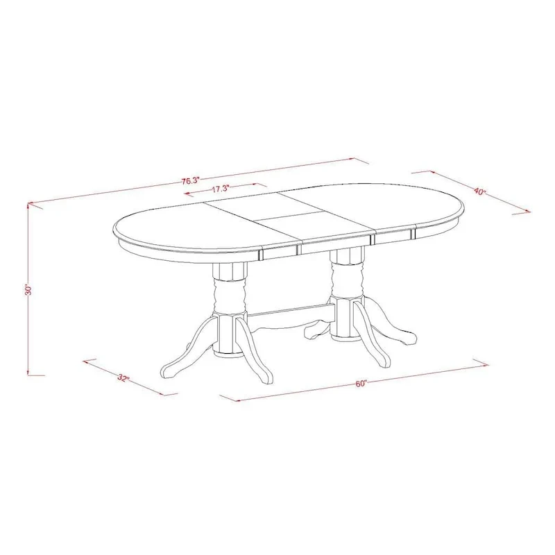 East West Furniture 7-Piece Oval Dining Set - Espresso Wooden Table with 6 Matching Chairs (Customizable Seat Options)