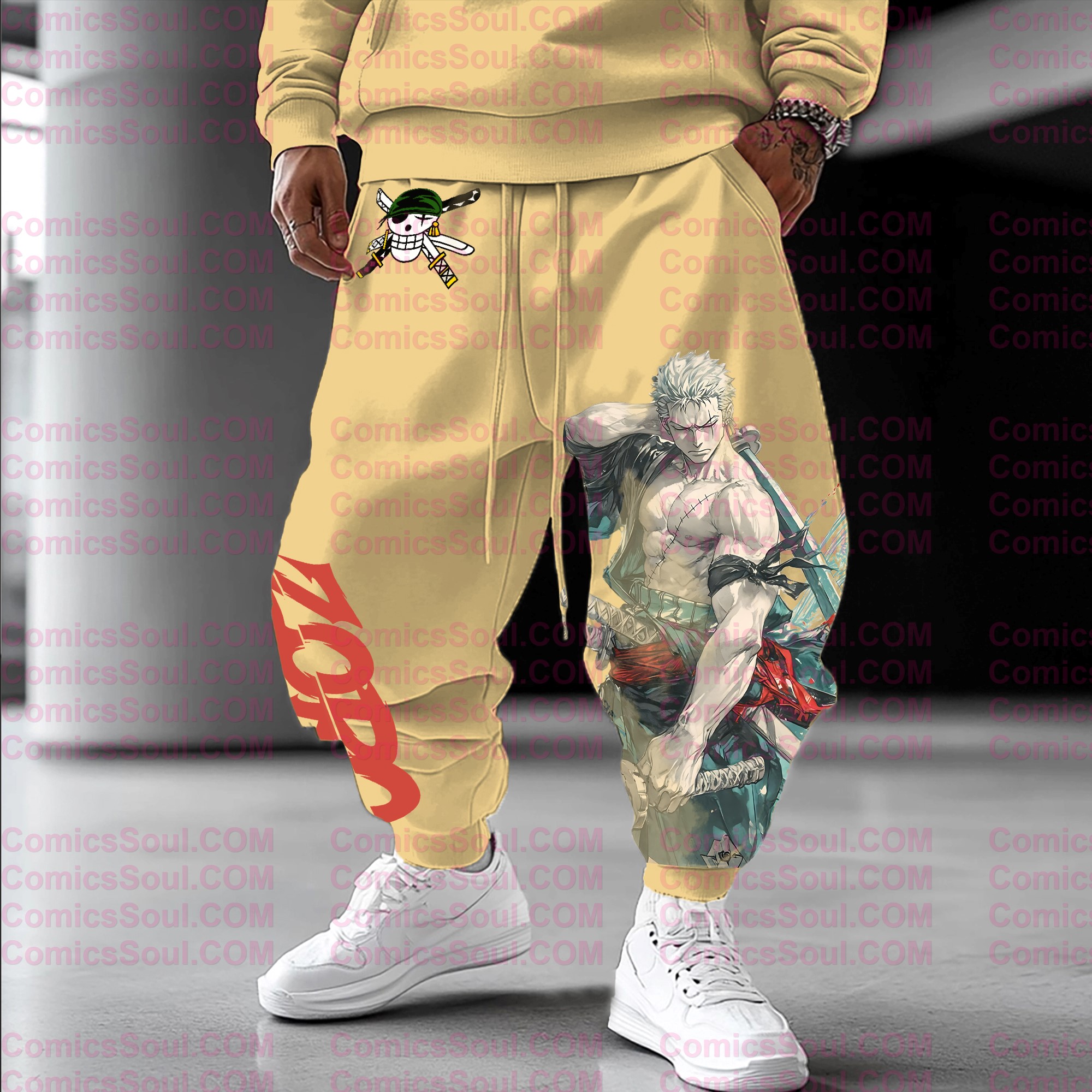 plus velvetUnisex Casual Anime Streetwear Pants
