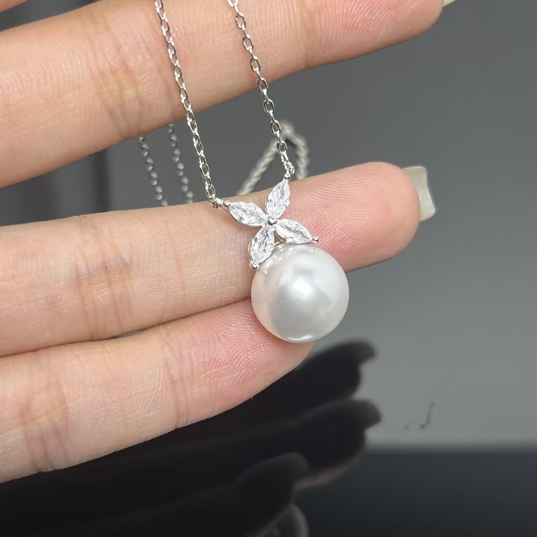 Tiffany Victoria Pearl and Diamond Pendant Necklace - Original Replica Club