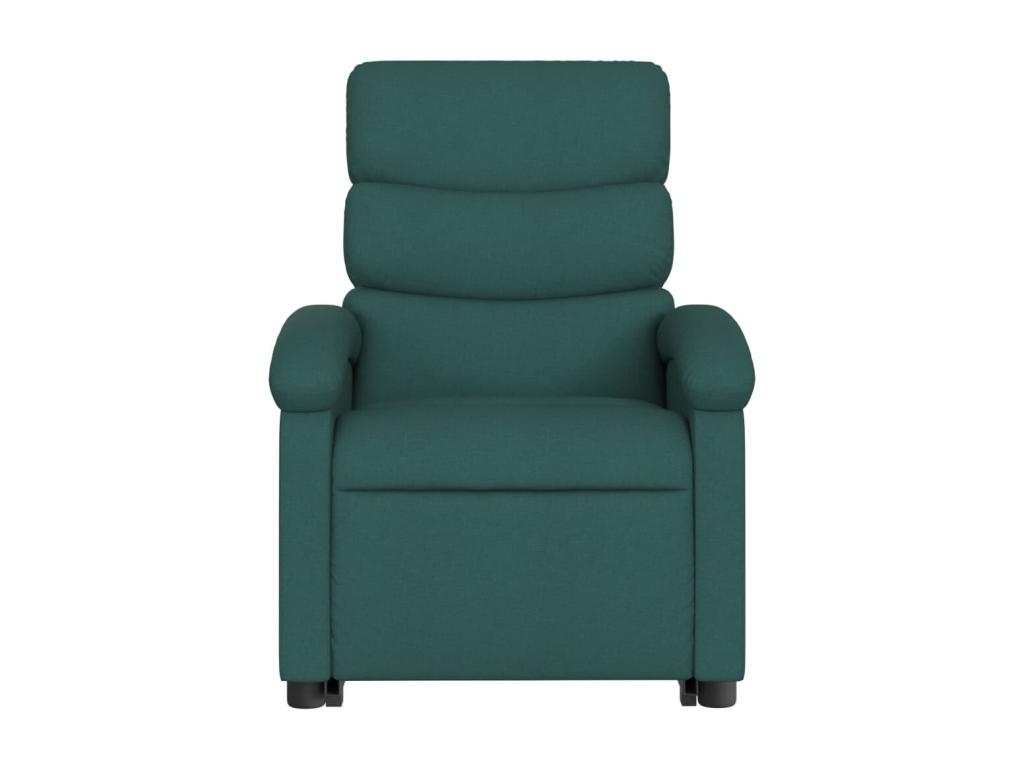 Sillón eléctrico reclinable elevable de tela verde oscuro