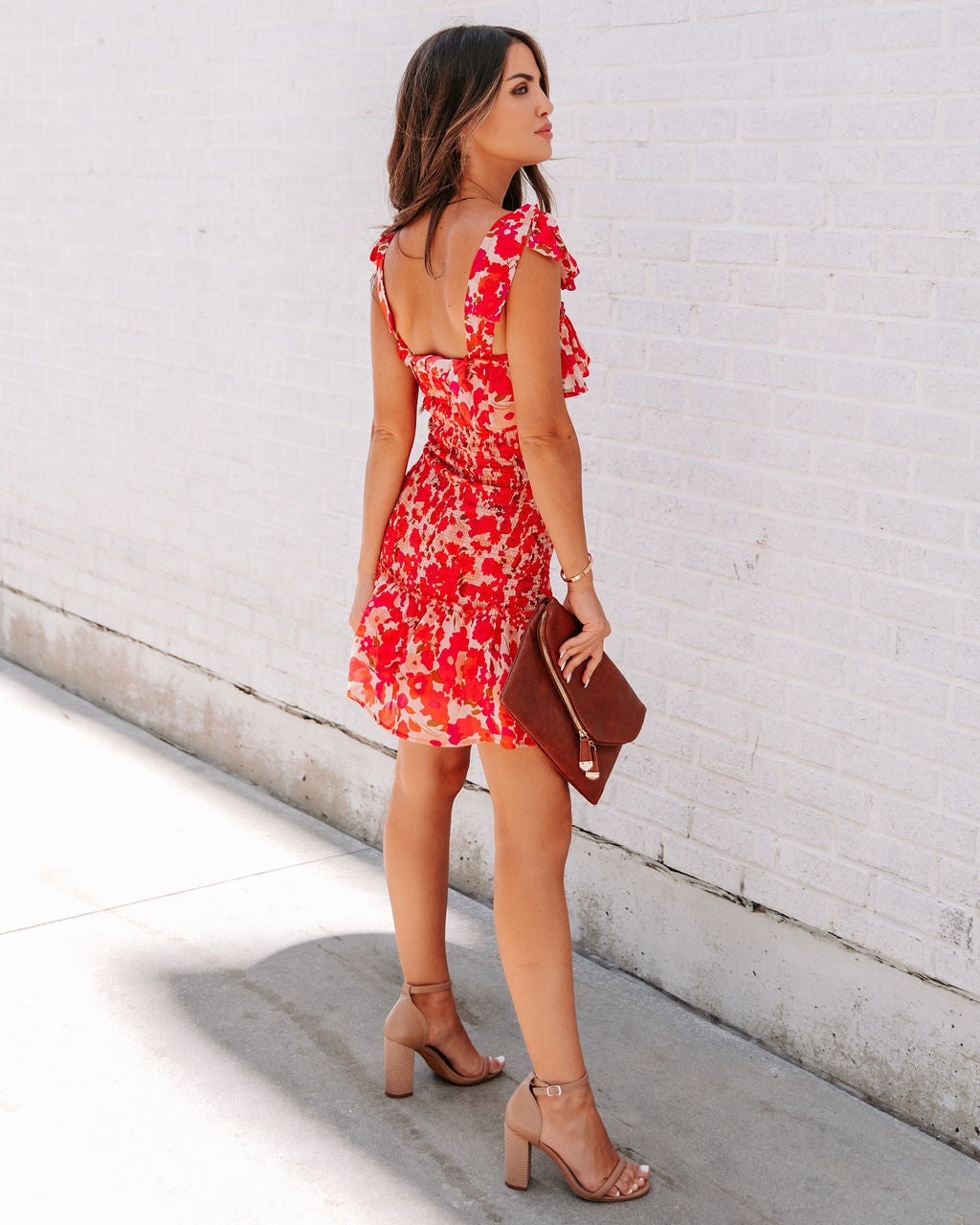 Lolita Floral Smocked Tie Mini Dress - FINAL SALE - Se7enfashion