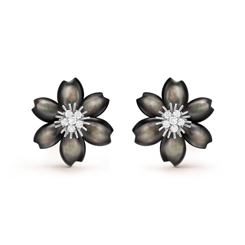 Replicate Rose de Noël earrings, small model(1:1 replica) - Original Replica Club