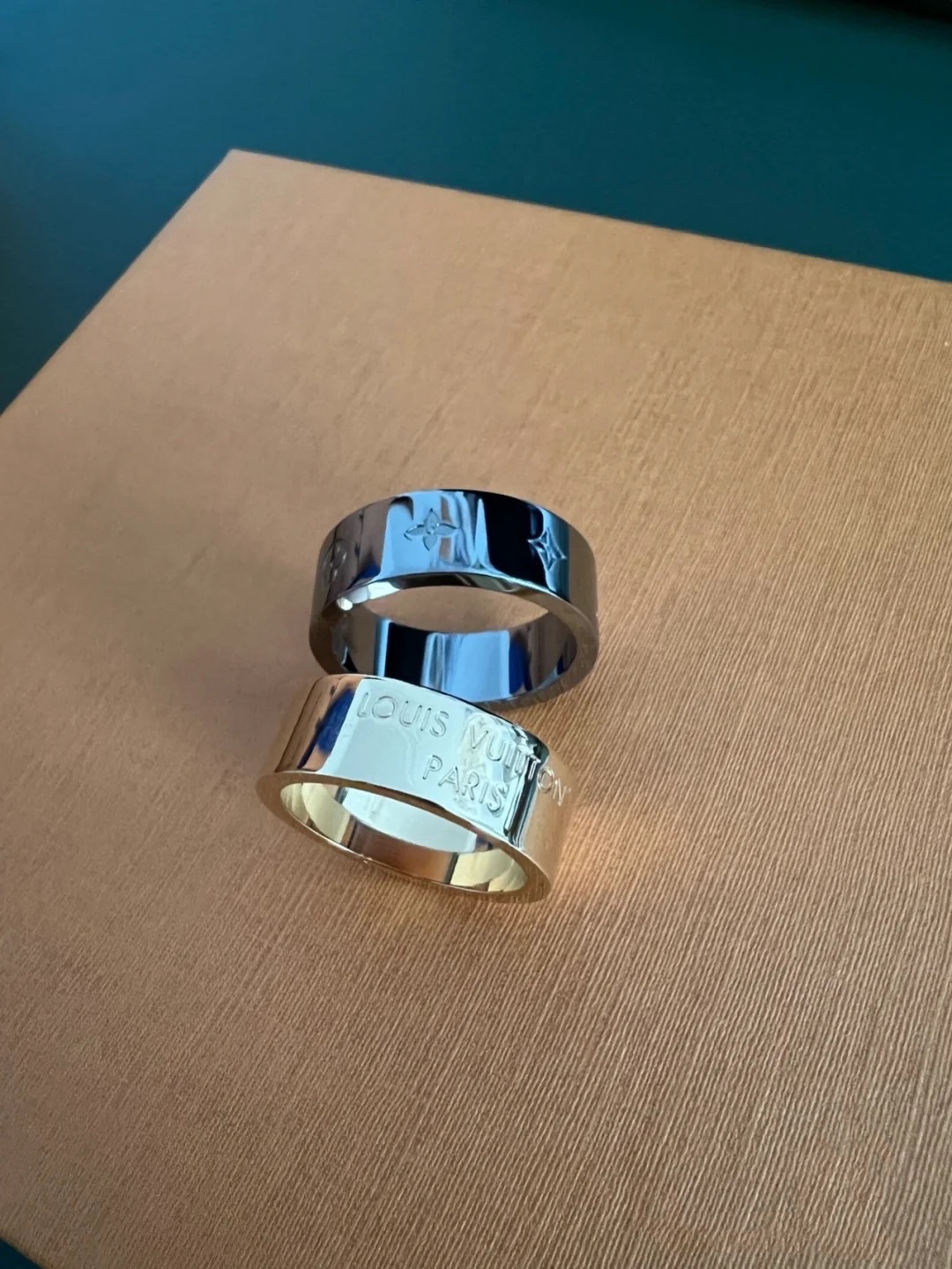 Louis Vuitton Unisex Wide Band Couple Ring - Original Replica Club