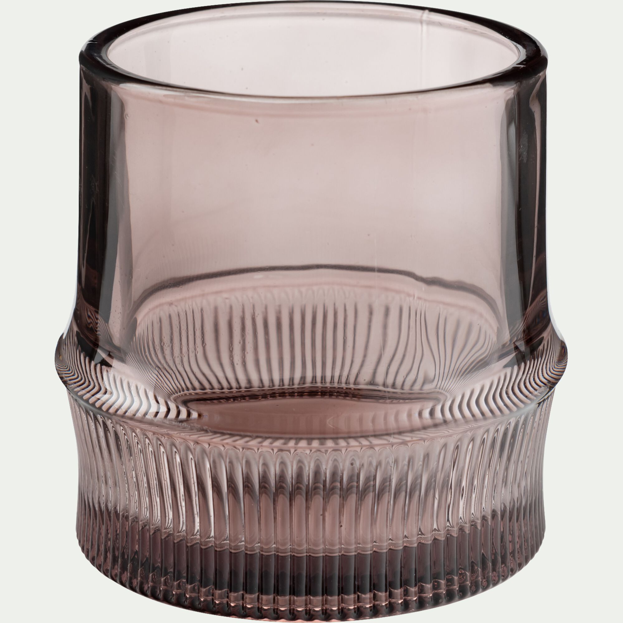 VLORE - Photophore en verre H8cm - brun rhassoul