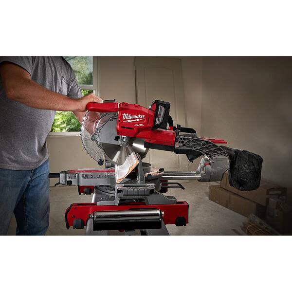 M18 FUEL 18V Lithium-Ion Brushless Cordless 10 in. Dual Bevel Sliding Compound Miter Saw with Stand (Tool-Only) - Image 10